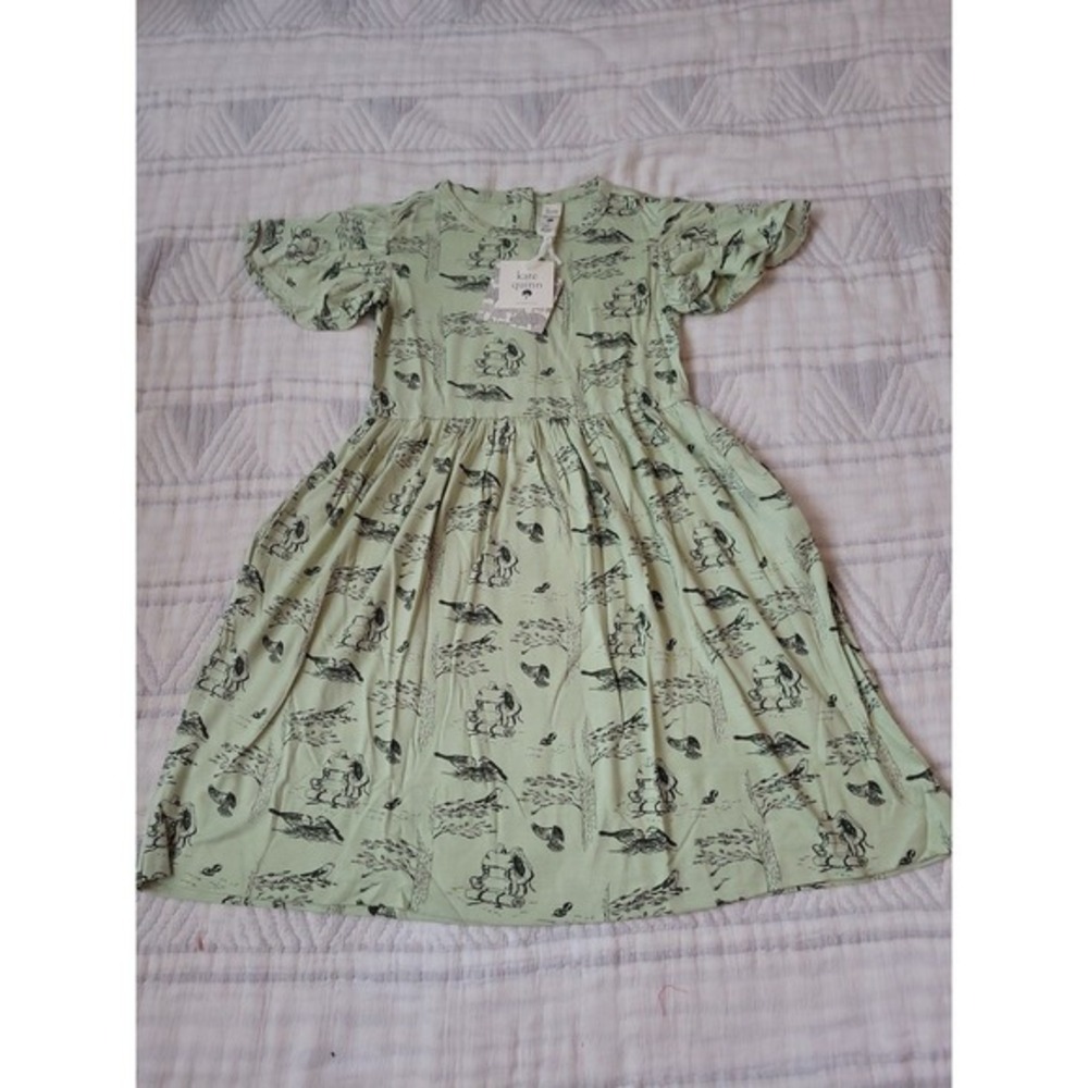 Kate Quinn Flutter Sleeve‎ Dress Backpacking Lenzing Modal Kids 6Y NWT